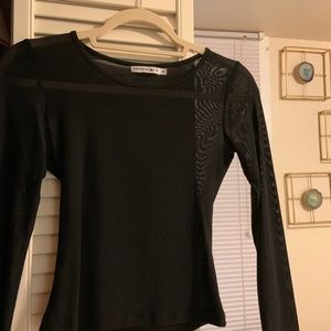 Peppermayo Black Mesh Top